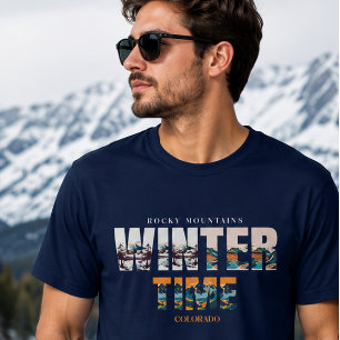 Rocky Mountains Winterzeit Colorado T-Shirt