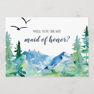 Rocky Mountains wirst du meine Trauzeugin Card sei Einladung