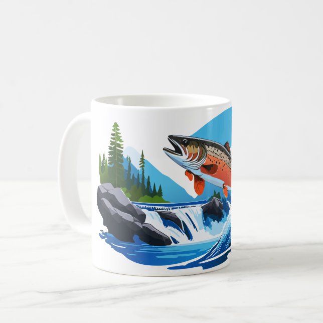 Rocky Mountin Wild Trout Stream Kaffeetasse (Vorderseite Links)