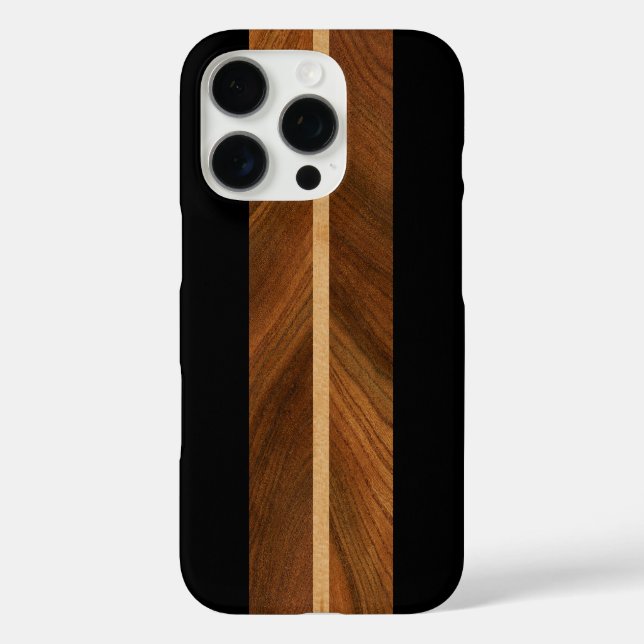 Rocky Point Hawaiian Imitate HolzSurfboard 2 iPhone 16 Pro Hülle (Rückseite)