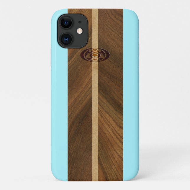 Rocky Point Hawaiian Imitats Surfboard Case-Mate iPhone Hülle (Rückseite)