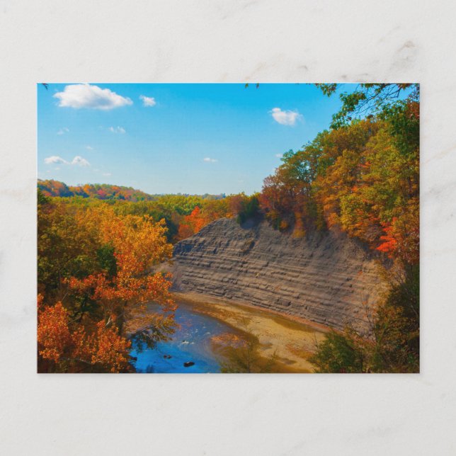 Rocky River im Herbst, Cleveland, Ohio Postkarte (Vorderseite)