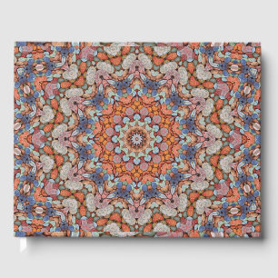 Rocky Roads Rustikales Orange Vintag Kaleidoskop Gästebuch