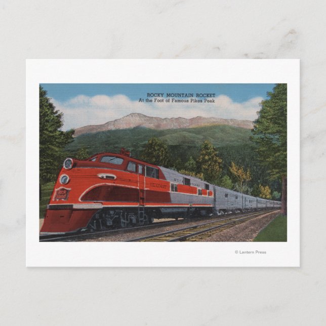 Rocky Rocket (Zug), Pikes Peak, Colorado Postkarte (Vorderseite)