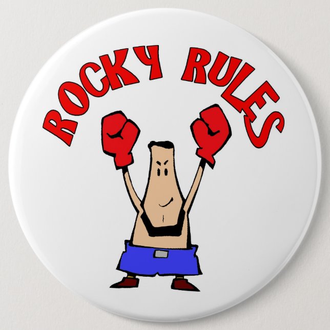Rocky Rules, Boxer Button (Vorderseite)