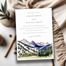 Rocky Snow Mountain Wasserfarbenwelt Hochzeit
