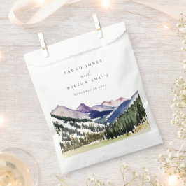 Rocky Snow Mountain Wasserfarbenwelt Hochzeit Geschenktütchen