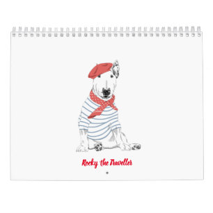 Rocky the Bull Terrier 2024 Calendrier des costume
