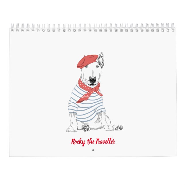 Rocky the Bull Terrier 2024 Kostümkalender Kalender (Rückseite)