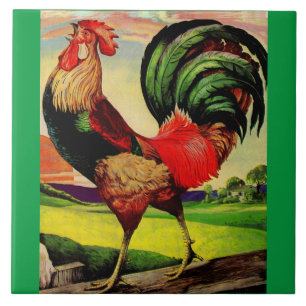 Rocky the Handsome Rooster Fliese