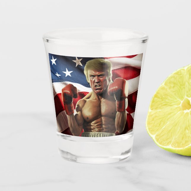 Rocky Trump: Der Bürgermeister der Freiheit Schnapsglas (Vorderseite)