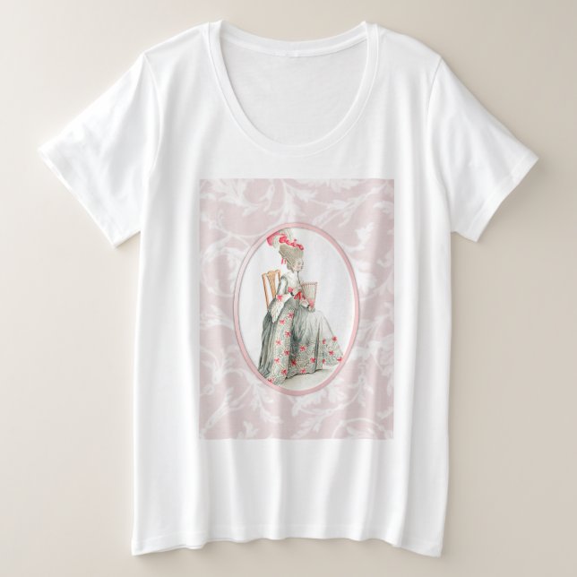 Rococco Lady Große Größe T-Shirt (Design vorne)