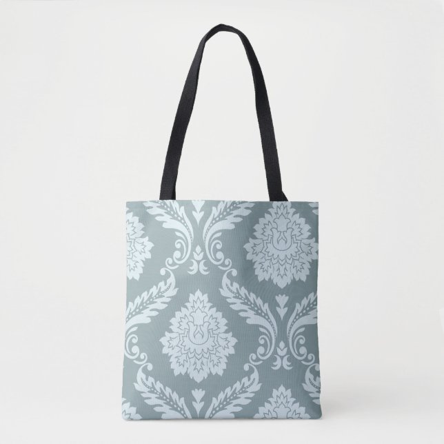 Rococo Damask Art I Duck Egg Blue+Teal Tasche (Vorderseite)