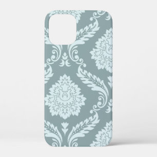 Rococo-Damask-Kunst I Entenei-Blau+Türkis Case-Mate iPhone Hülle