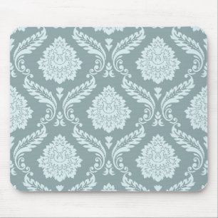 Rococo-Damaskmuster Enteneiblau+Türkis Mousepad