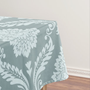 Rococo-Damaskmuster Entente-Ei Blau+Türkis Tischdecke