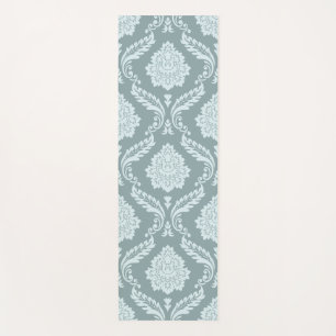 Rococo Damast großes Muster Enteneiblau+Türkis Yogamatte