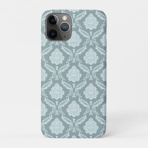 Rococo Damast-Wiederholungsmuster Enteneiblau+Türk Case-Mate iPhone Hülle