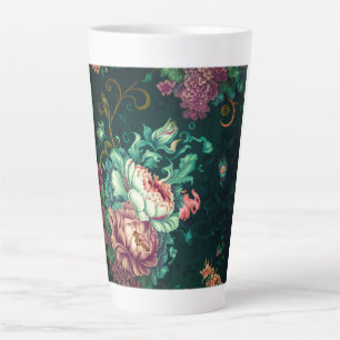 Rococo Floral Décoration Latte Mug