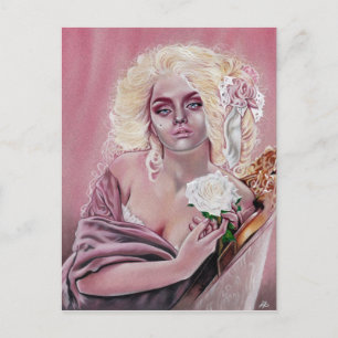 Rococo Roses Belle carte postale fille