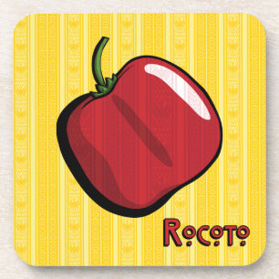Rocoto Chili Pepper Kunststoff Untersetzer