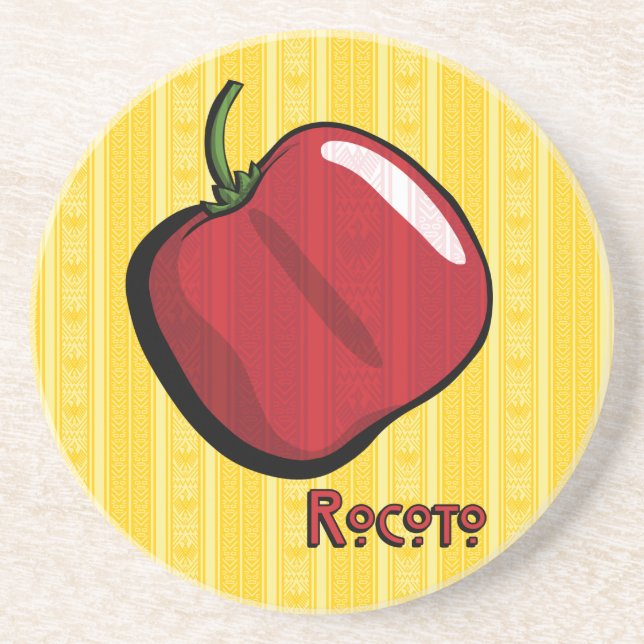 Rocoto Chili Pepper Sandstone Untersetzer (Vorne)