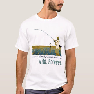 Rod- und Spulen-Fischen auf dem Dewees Insel-Sumpf T-Shirt