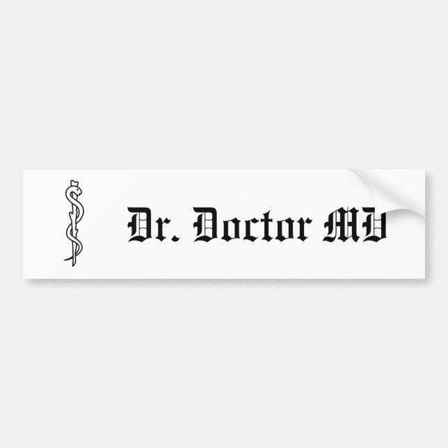 Rod von Asclepius [medizinisches Symbol] Autoaufkleber (Vorne)