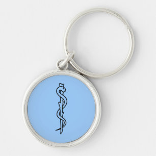 Rod von Asclepius [medizinisches Symbol] Schlüsselanhänger