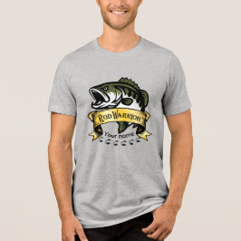 "Rod Warrior" personalisiertes Sport Bassangeln Tri-Blend Shirt