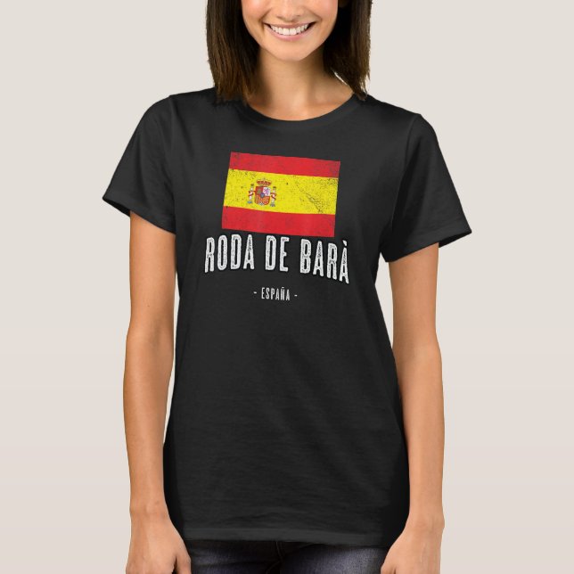 Roda de Bar Spain Flag Stadt Bandera Ropa T-Shirt (Vorderseite)
