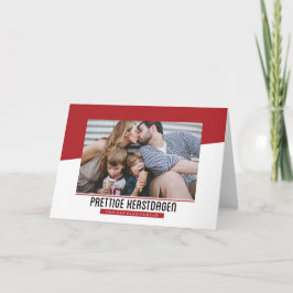 Rode Vrolijke Kerstmis Feiertagskarte