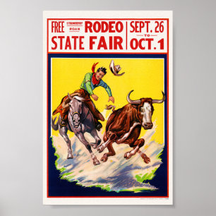 Rodea State Fair USA Poster vintage restauré année
