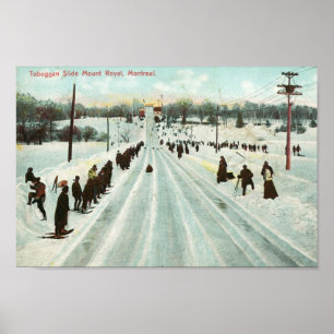 Rodelbahn, Montreal Vintag Poster