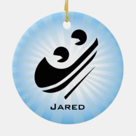 Rodelbahn Personalisiert Keramikornament