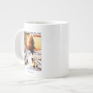 Rodeln und Skifahren auf Vosges Poster Jumbo-Tasse