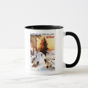 Rodeln und Skifahren im Vosges Poster Tasse