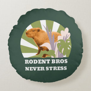 Rodent Bros Nie Stress Lustiger Capybara Rundes Kissen