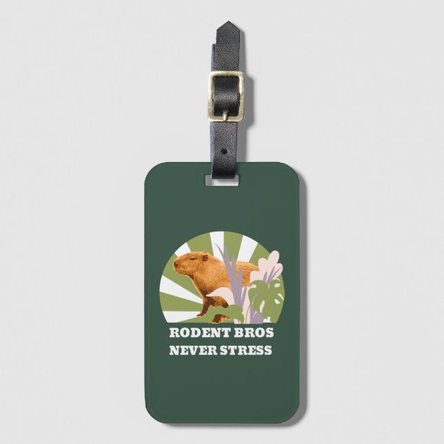 Rodent Bros Stress Capybara Gepäckanhänger (Vorderseite Vertikal)