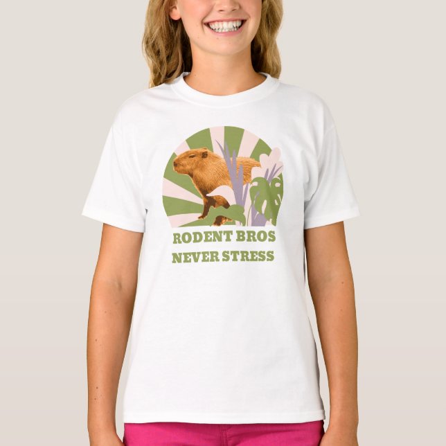 Rodent Bros Stress Capybara T-Shirt (Vorderseite)