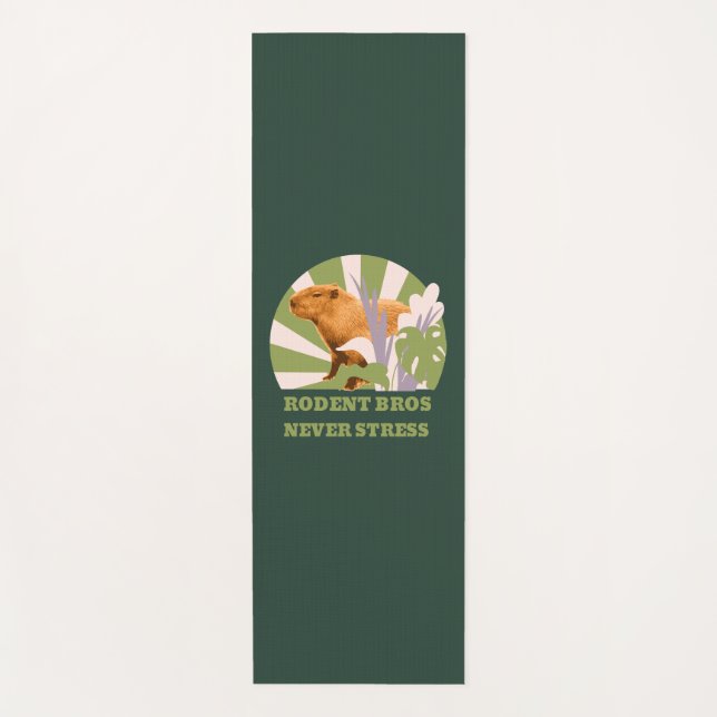 Rodent Bros Stress Capybara Yogamatte (Vorderseite)