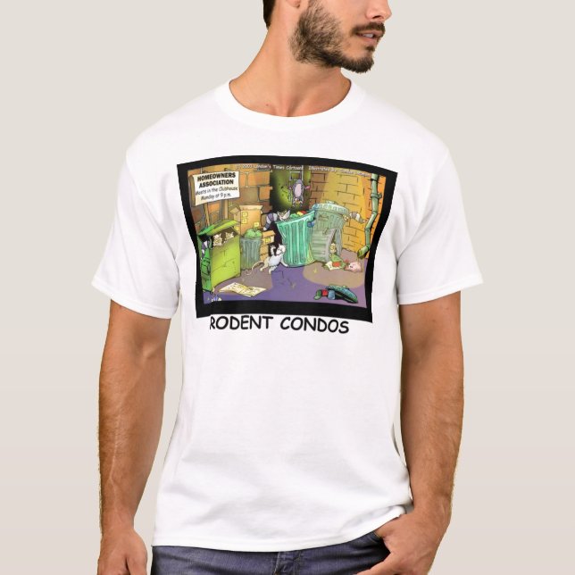 Rodent Condo Assn Funny Cartoon Geschenke & T-Shir T-Shirt (Vorderseite)