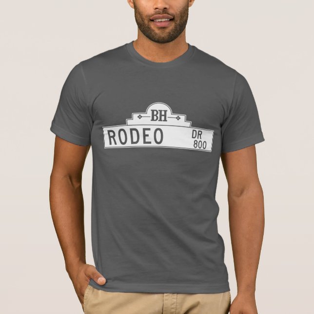 Rodeo-Antrieb, Los Angeles, CA-Straßenschild T-Shirt (Vorderseite)