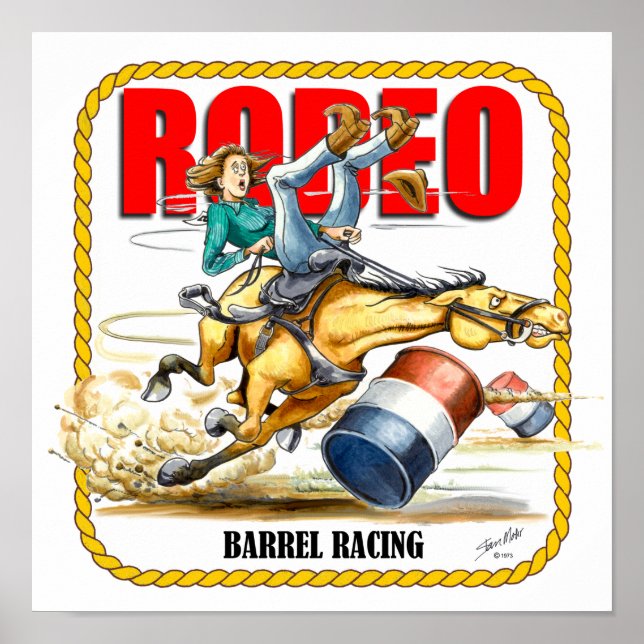 Rodeo Barrel Racer Poster (Vorne)