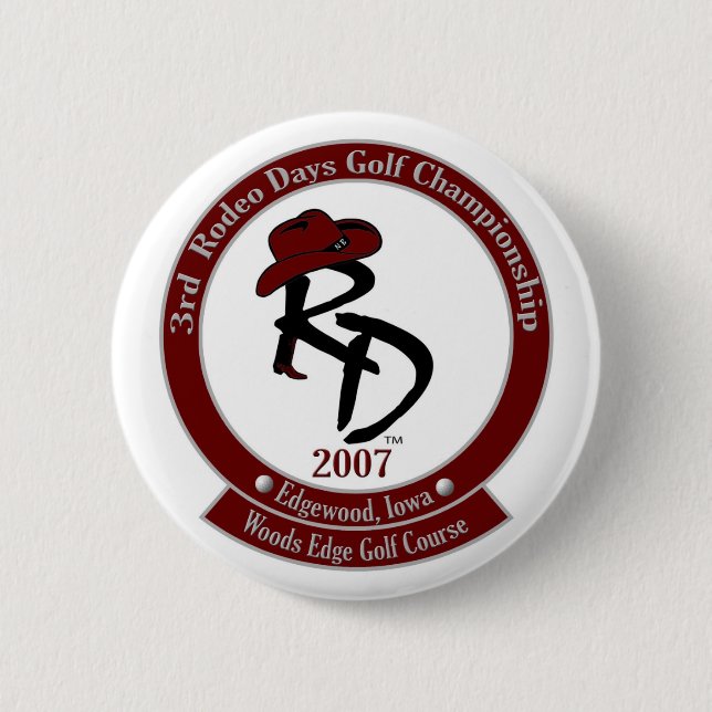 Rodeo-Benommenheits-Golf-Turnier-Knopf Button (Vorderseite)