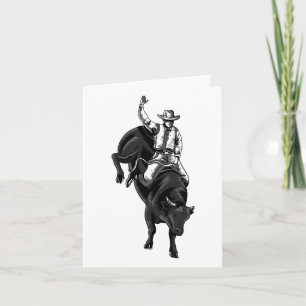Rodeo Bull Rider für Cowboys - Reiten Hors Karte