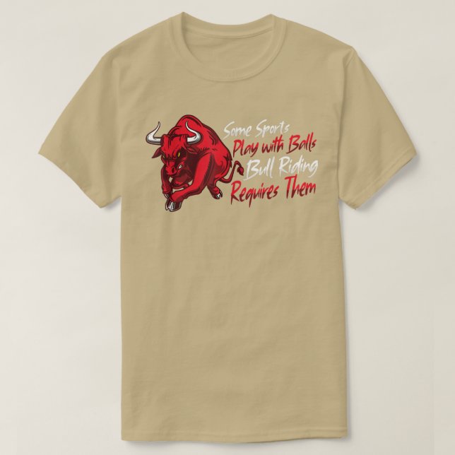 Rodeo Bull Riding Living Show Bauer Rinderkuh T-Shirt (Design vorne)