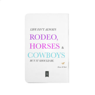 Rodéo, chevaux et calepin de cowboys