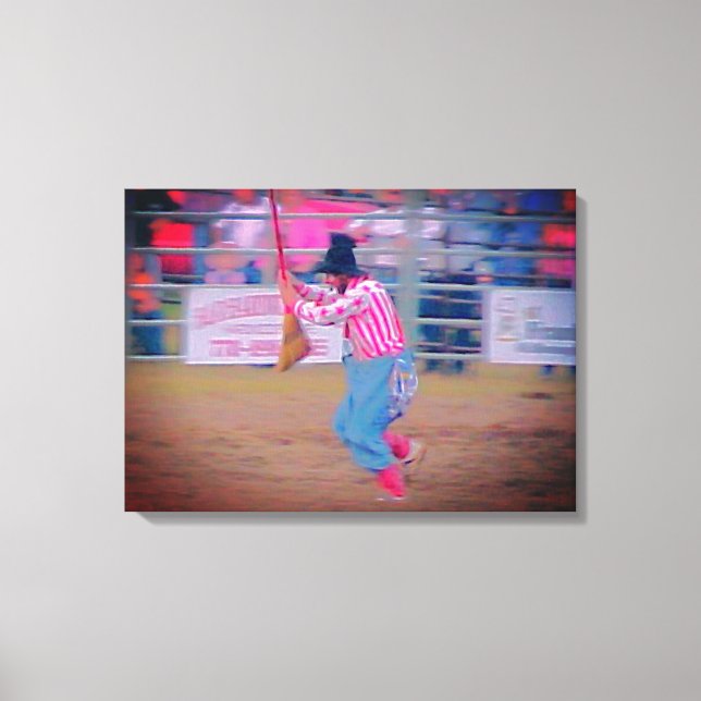 Rodeo Clown Leinwand Art (Vorderseite)