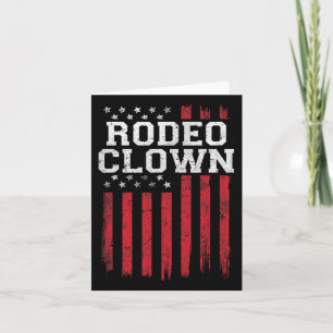 Rodeo Clown Proud American Flag Usa Patriot Patrio Karte